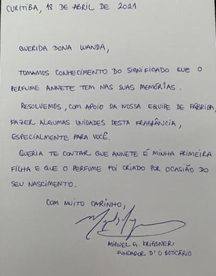 O Boticário refaz perfume fora de linha para mãe que perdeu filho se lembrar dele