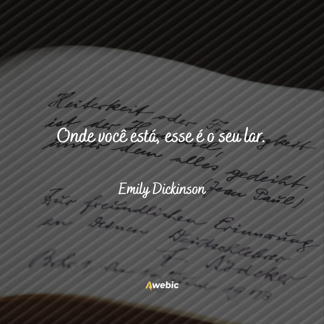 frases de Emily Dickinson para pessoas cheias de amor