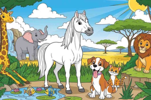 Desenhos de animais para pintar perfeitos para imprimir